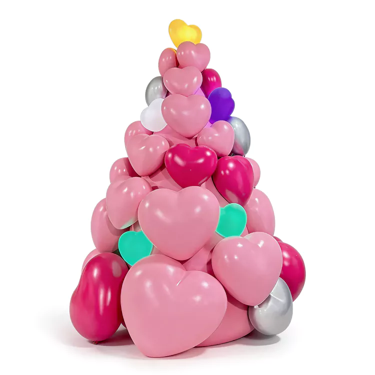 GRP Heart Shaped Stacked Balloon Sculpture