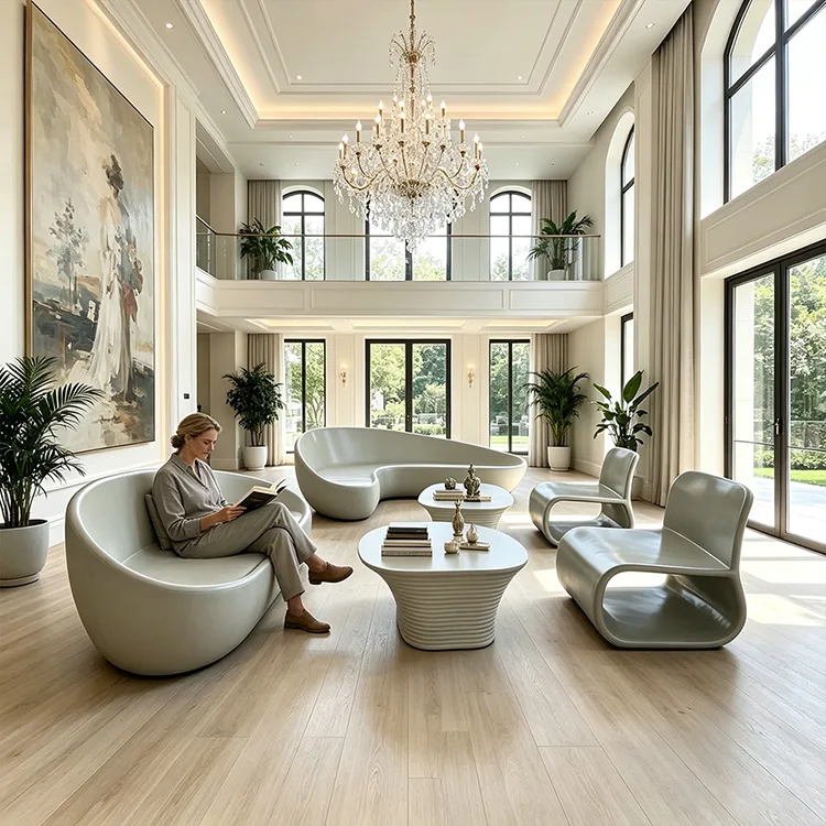Flowing Curve FRP Lounge Seating